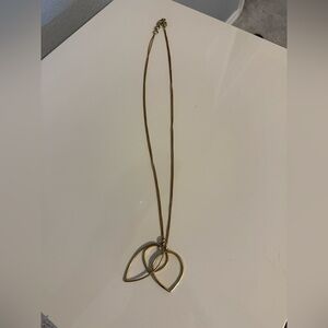 Lucky Brand Gold Long Triple Pendant Necklace